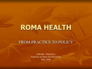 ROMA HEALTH