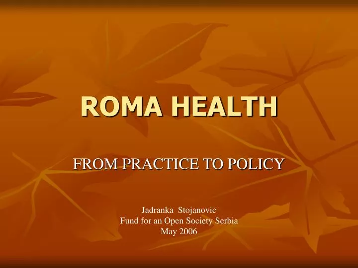 roma health