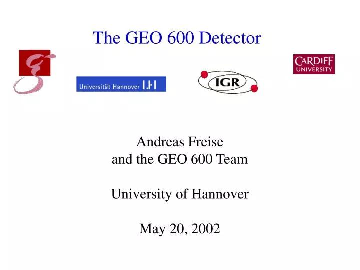 the geo 600 detector