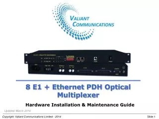 8 E1 + Ethernet PDH Optical Multiplexer