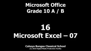 Microsoft Office Grade 10 A / B