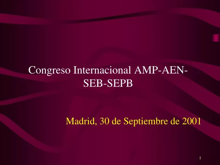 congreso internacional amp aen seb sepb