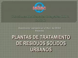 soluciones ambientales integrales s a c saisac