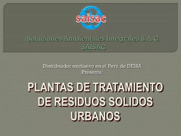 soluciones ambientales integrales s a c saisac