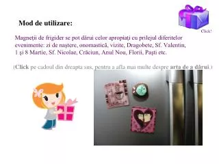 mod de utilizare