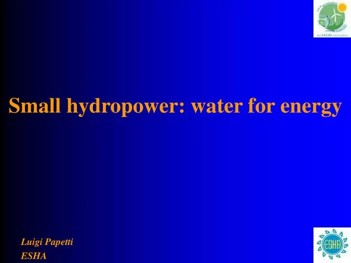 small hydropower water for energy