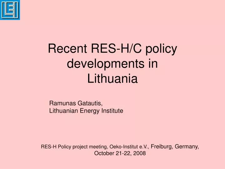 recent res h c policy developments in lithuania