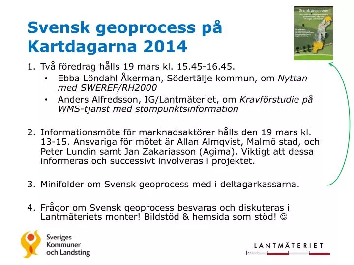 svensk geoprocess p kartdagarna 2014