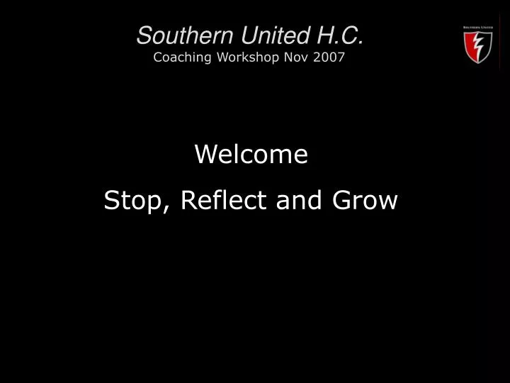 southern united h c coaching workshop nov 2007
