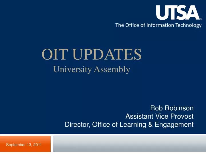 oit updates university assembly