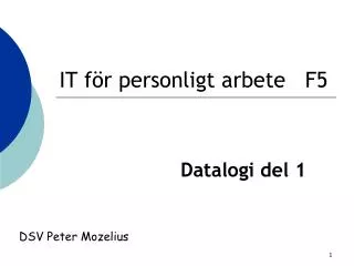 it f r personligt arbete f5