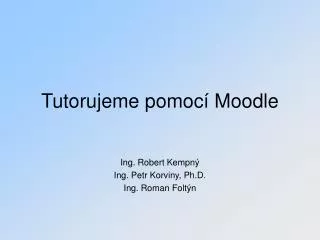 tutorujeme pomoc moodle