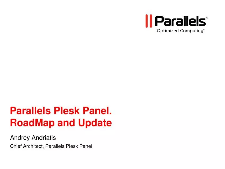 parallels plesk panel roadmap and update
