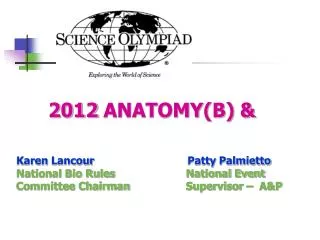 2012 ANATOMY(B) &amp;