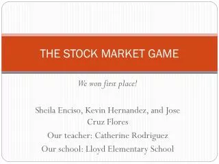 THE STOCK MARKET GAME