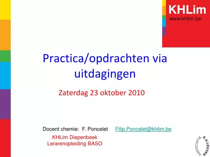 practica opdrachten via uitdagingen