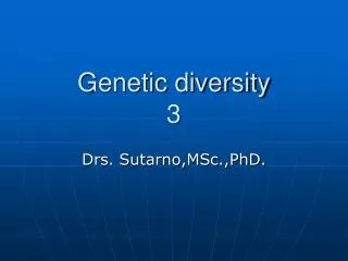 genetic diversity 3