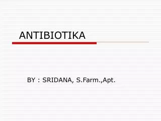 antibiotika
