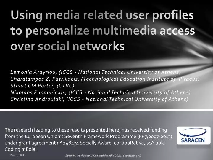 using media related user profiles to personalize multimedia access over social networks