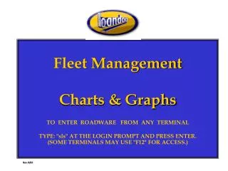 Fleet Management Charts &amp; Graphs