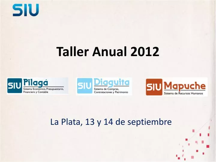 taller anual 2012