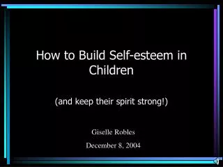 How to Build Self-esteem in Children