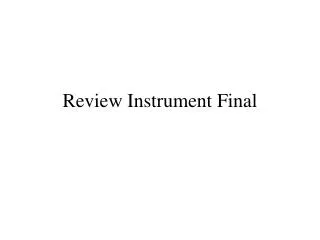 Review Instrument Final