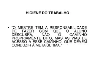 higiene do trabalho