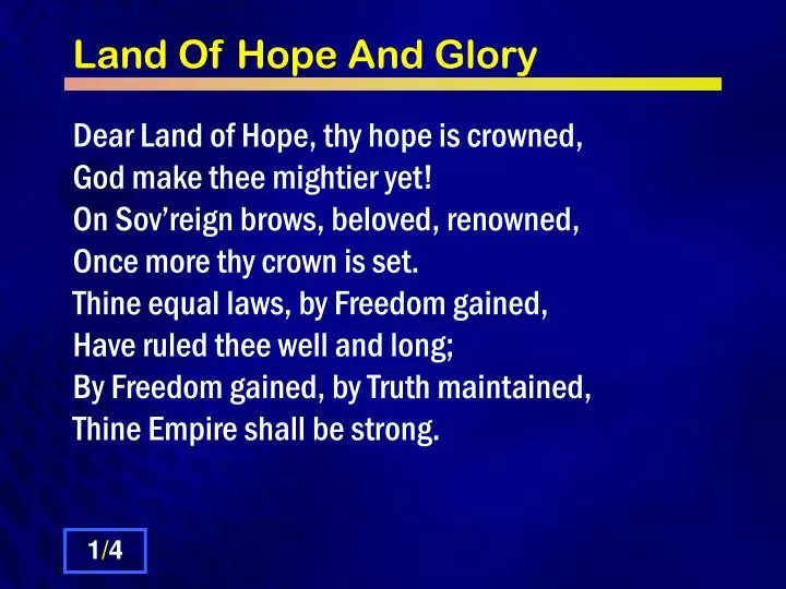 land of hope and glory
