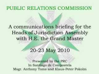 PUBLIC RELATIONS COMMISSION