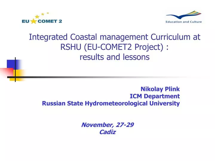 integrated coastal management curriculum at rshu eu comet2 project results and lessons