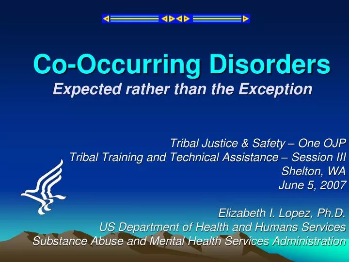 co occurring disorders expected rather than the exception