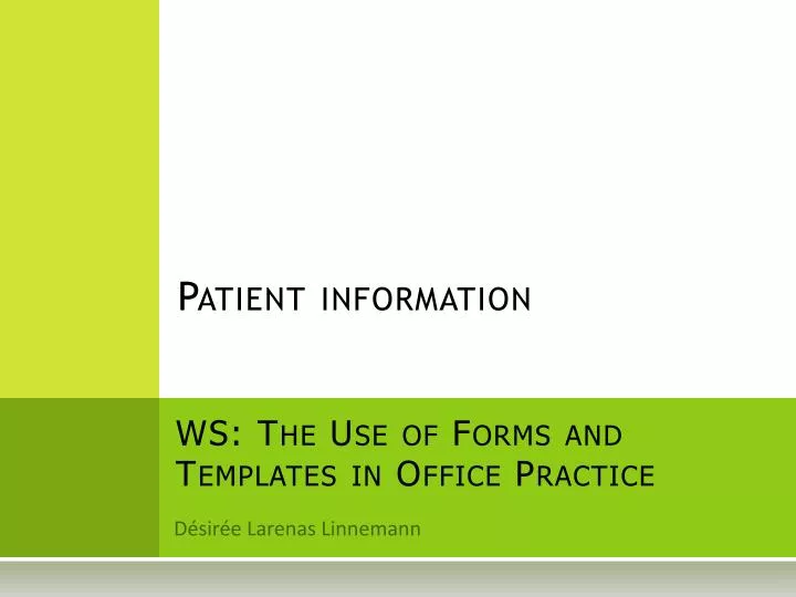 patient information