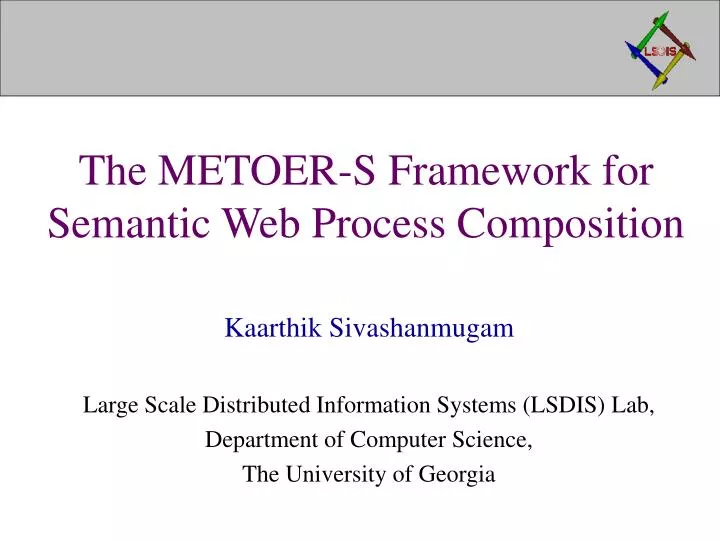the metoer s framework for semantic web process composition