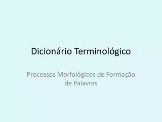 dicion rio terminol gico