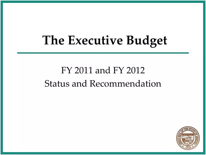 the executive budget