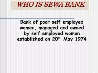 WHO IS SEWA BANK