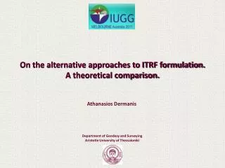 On the alternative approaches to ITRF formulation. A theoretical comparison.