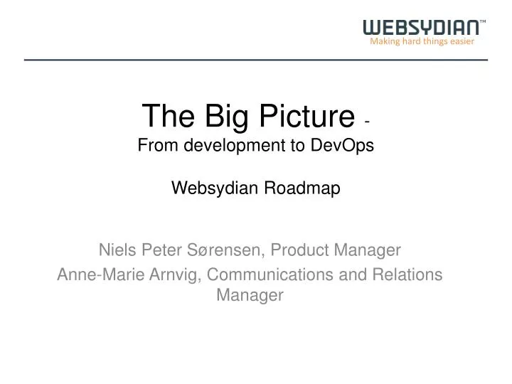 the big picture from development to devops websydian roadmap