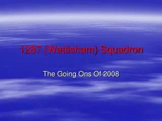 1287 (Wattisham) Squadron