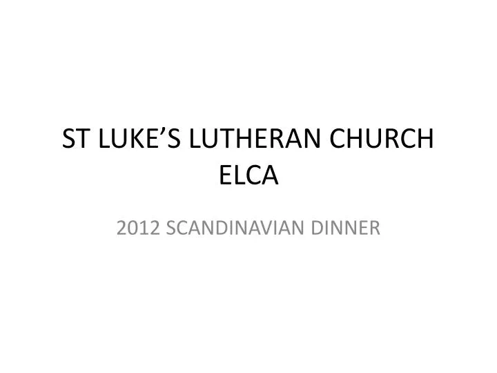 st luke s lutheran church elca