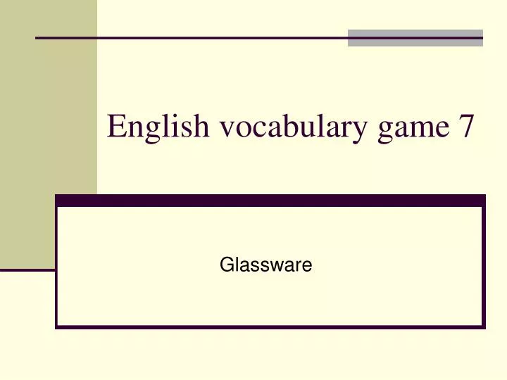 english vocabulary game 7