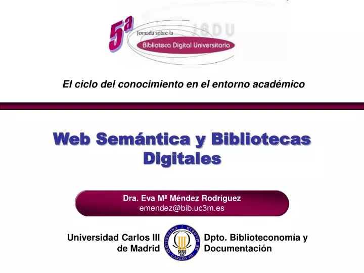 web sem ntica y bibliotecas digitales