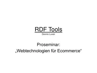 rdf tools dennis luxen