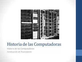 historia de las computadoras