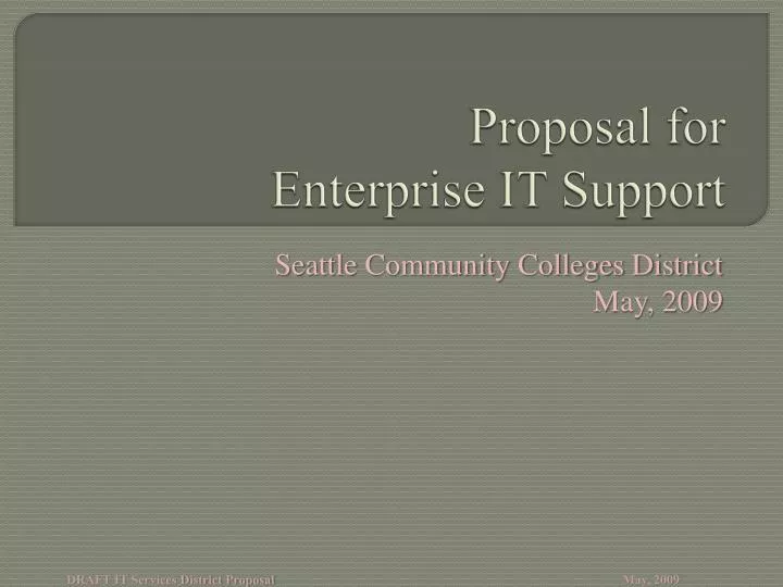 proposal for enterprise it support