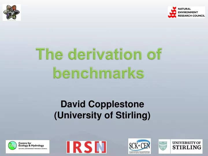 the derivation of benchmarks