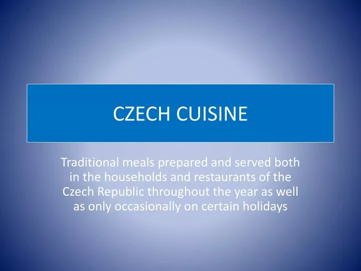 czech cuisine