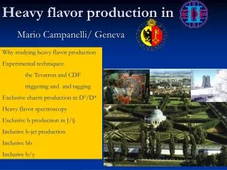 Heavy flavor production in