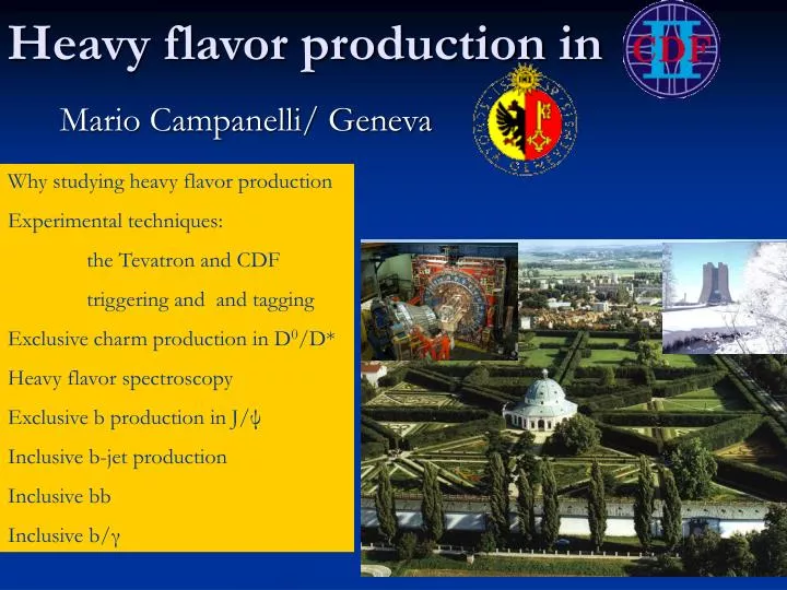 heavy flavor production in